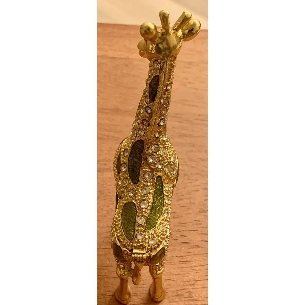 Beautiful Jeweled giraffe trinket box with‎ red eyes. 5
